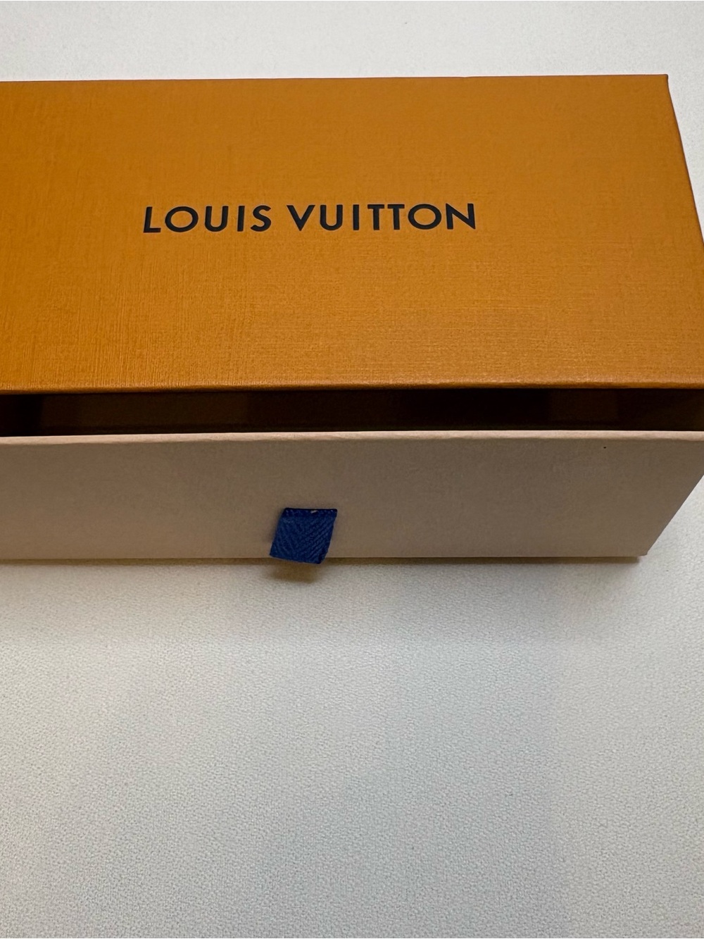 Louis Vuitton Sunglasses or Accessory Box 7X4 inches with blue ribbon pull
